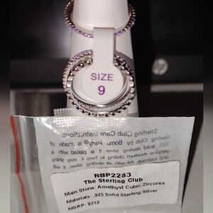 The 💍 Sterling ClubMain Stone: Amethyst Cubic Zirconia 💍 925 Solid Sterlin